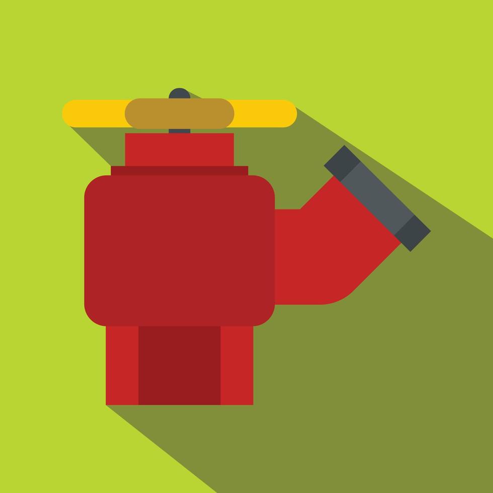 brand hydrant met klep vlak icoon vector
