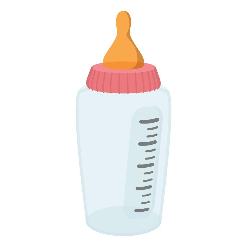 baby melk fles tekenfilm icoon vector