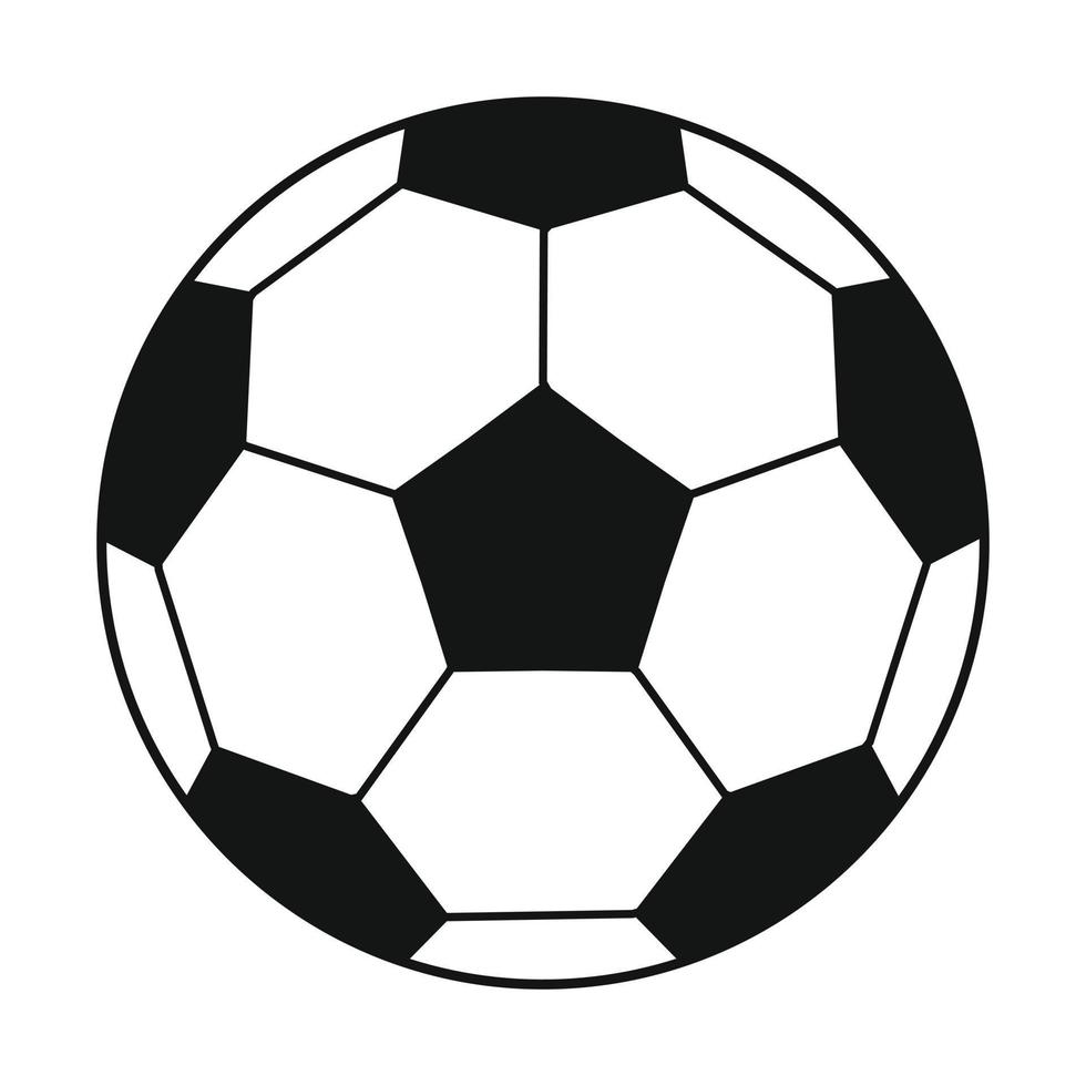 voetbal bal zwart gemakkelijk icoon vector