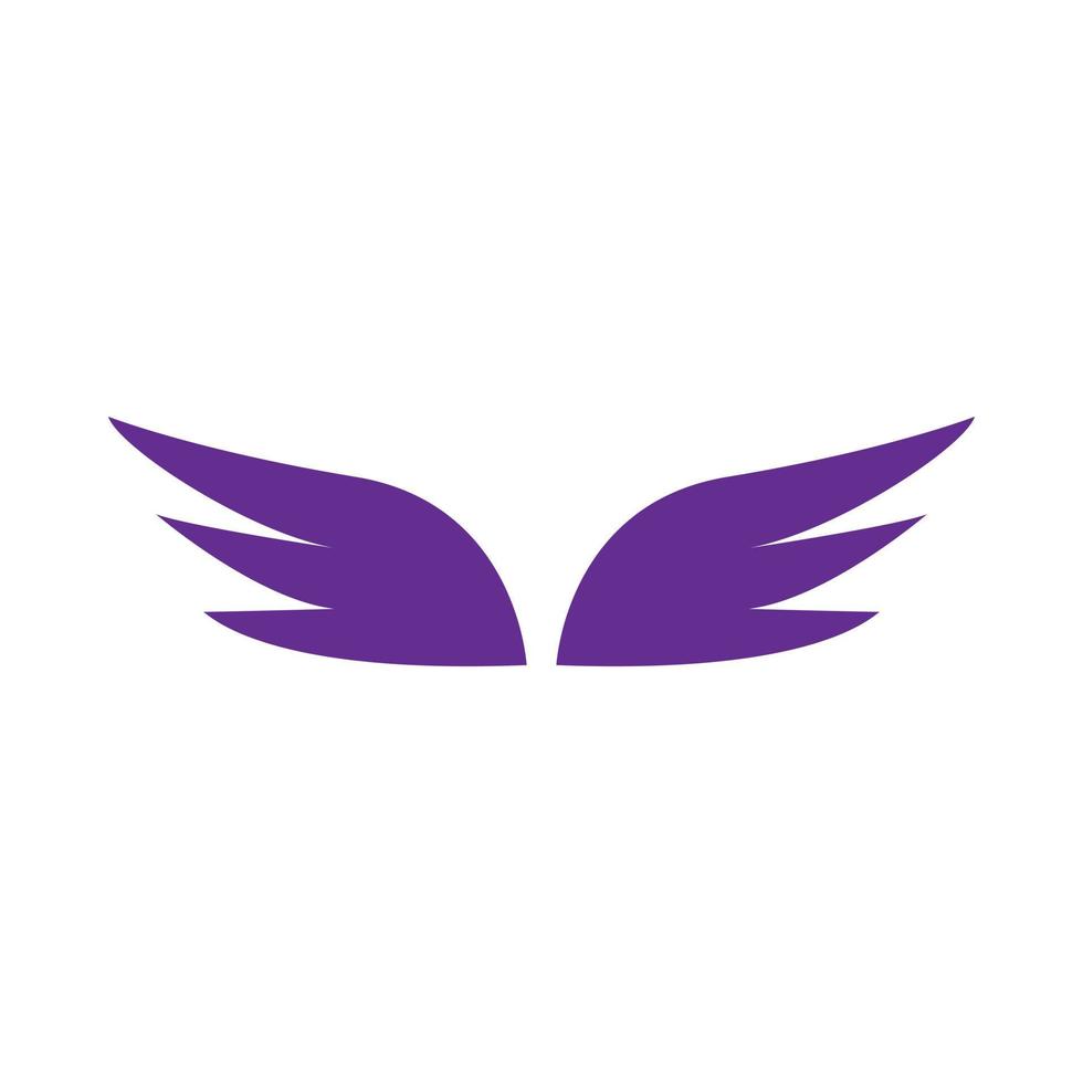 een paar- van paars Vleugels icoon, gemakkelijk stijl vector