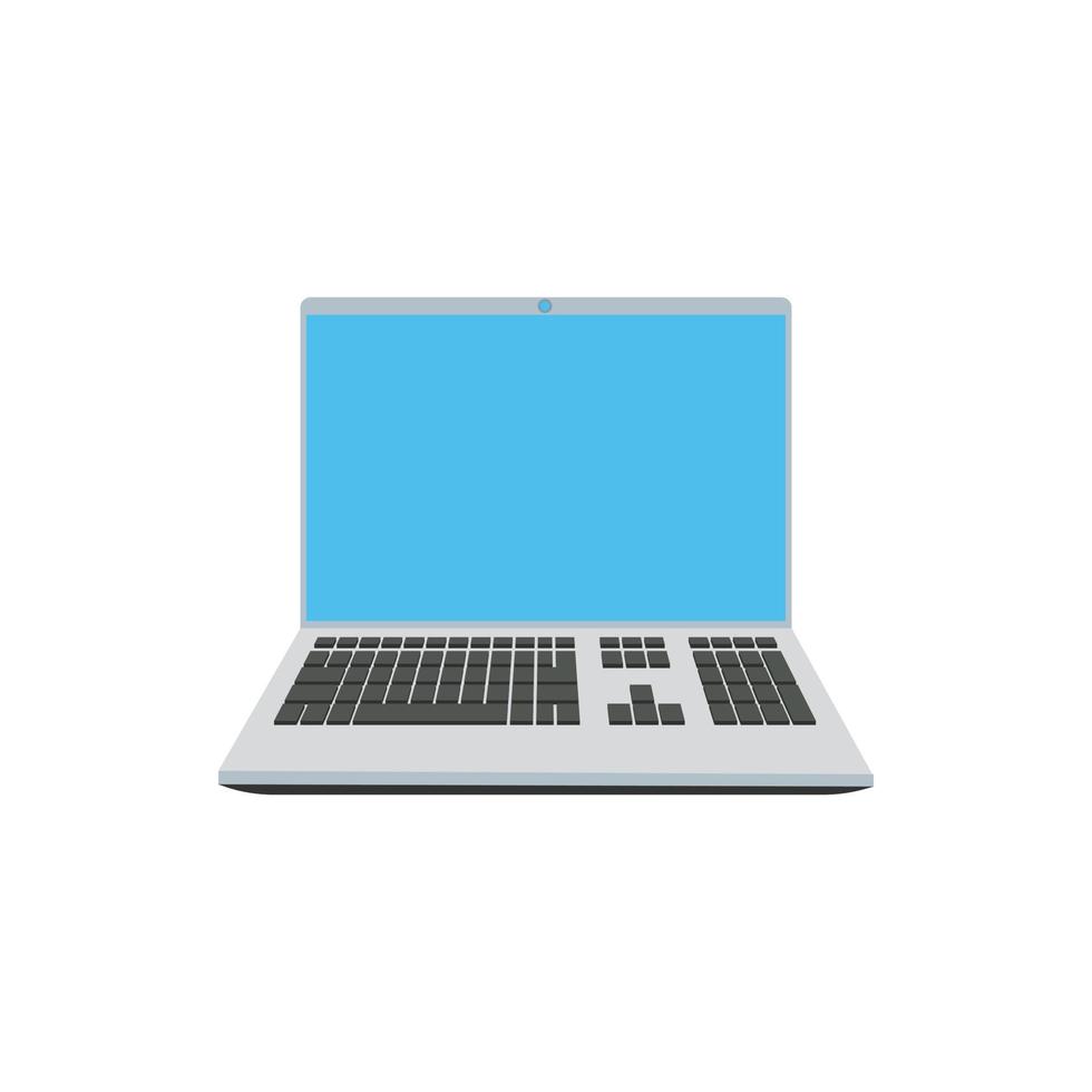 laptop icoon in tekenfilm stijl vector