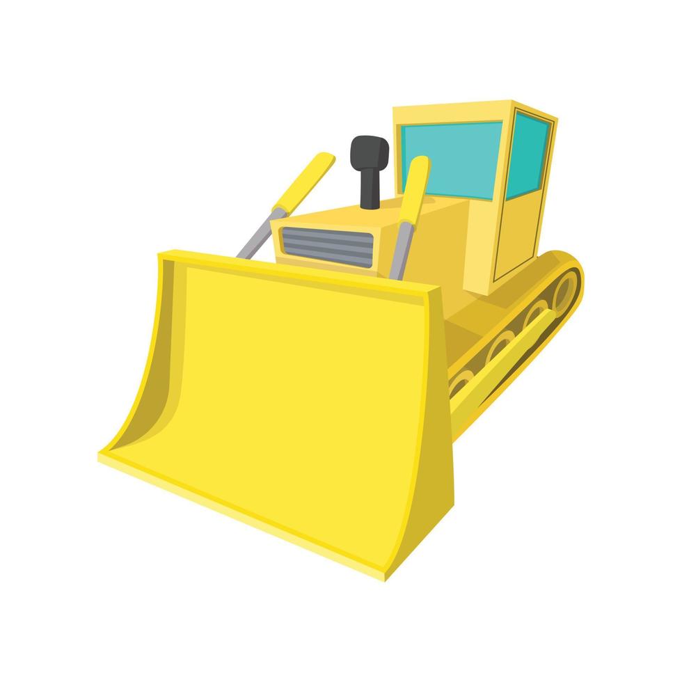 bulldozer tekenfilm icoon vector