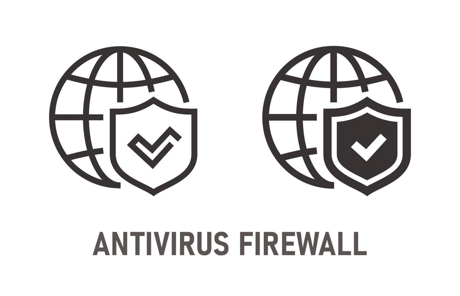 antivirus brandmuur icoon Aan wit achtergrond. vector illustratie.