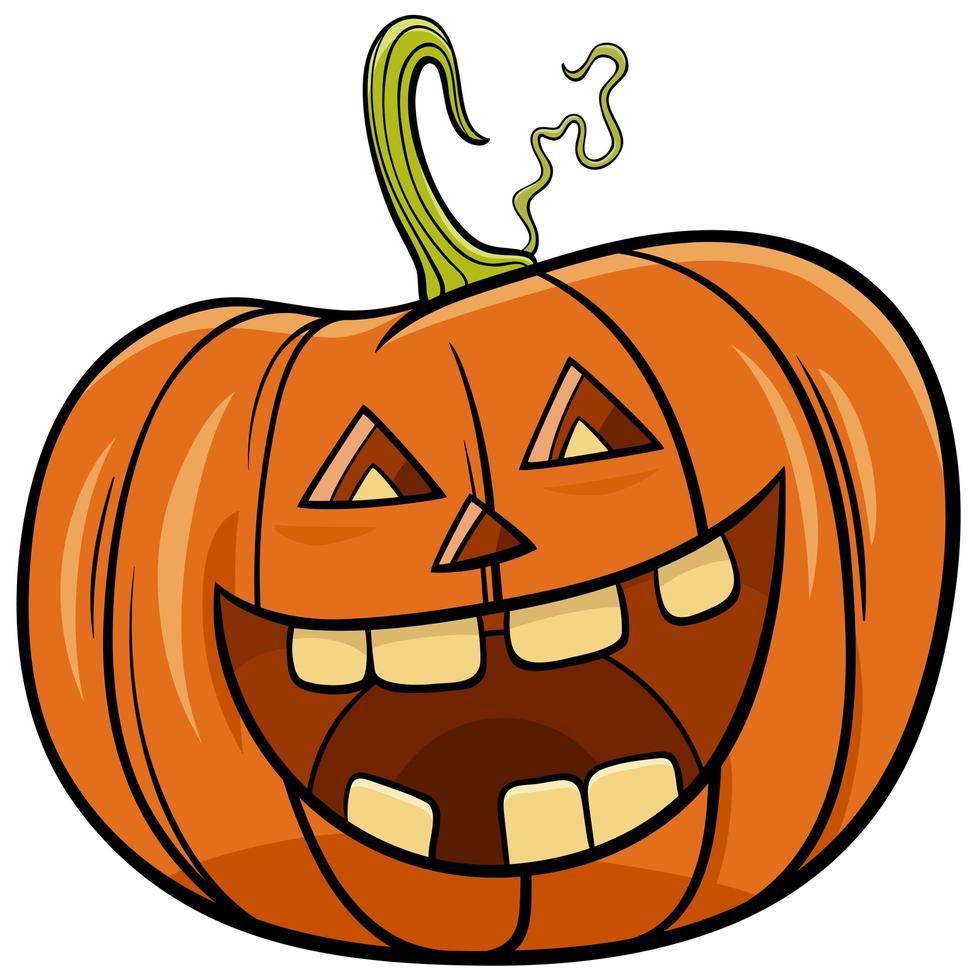 Halloween pompoen karakter cartoon afbeelding vector