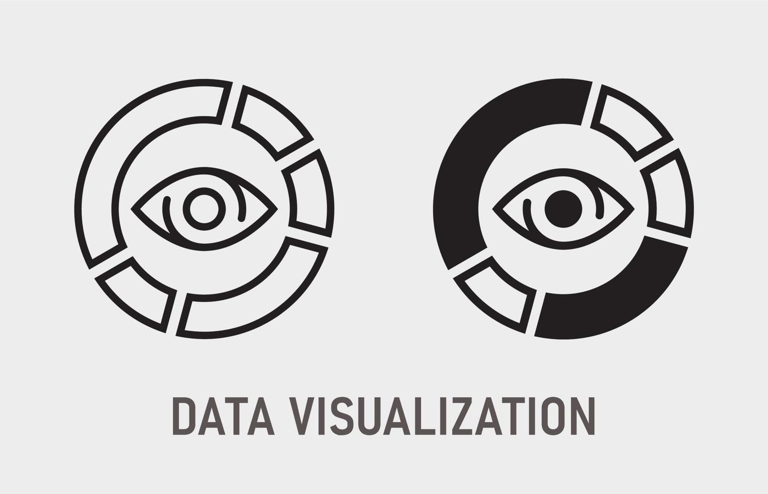 gegevens visualisatie icoon Aan wit achtergrond. vector illustratie.