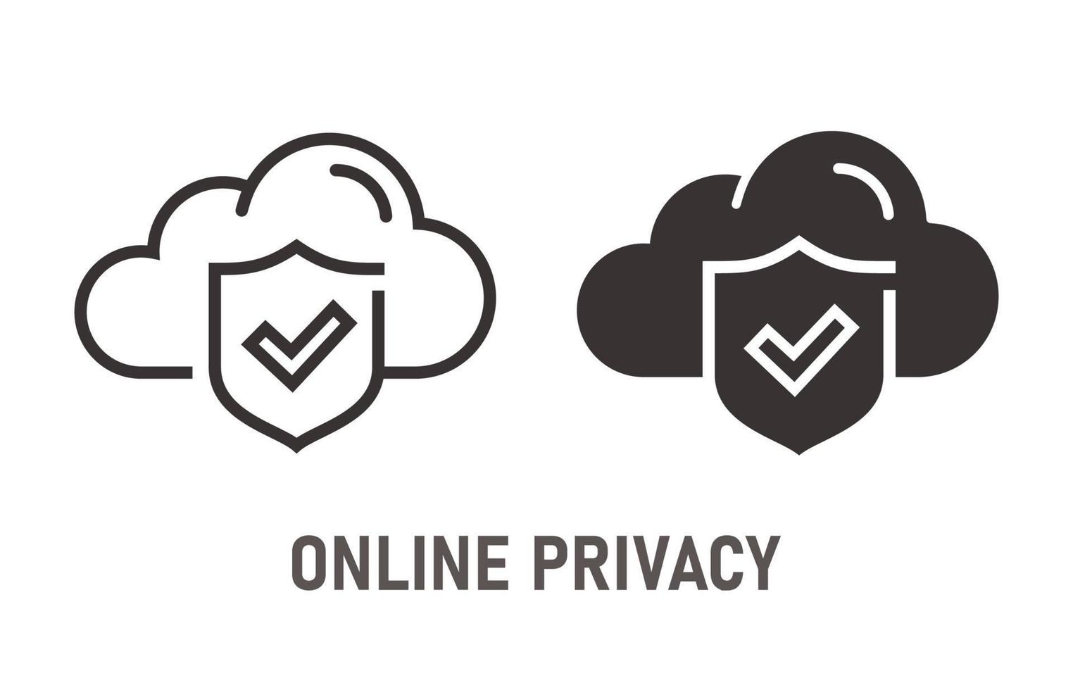 online privacy icoon Aan wit achtergrond. vector illustratie.