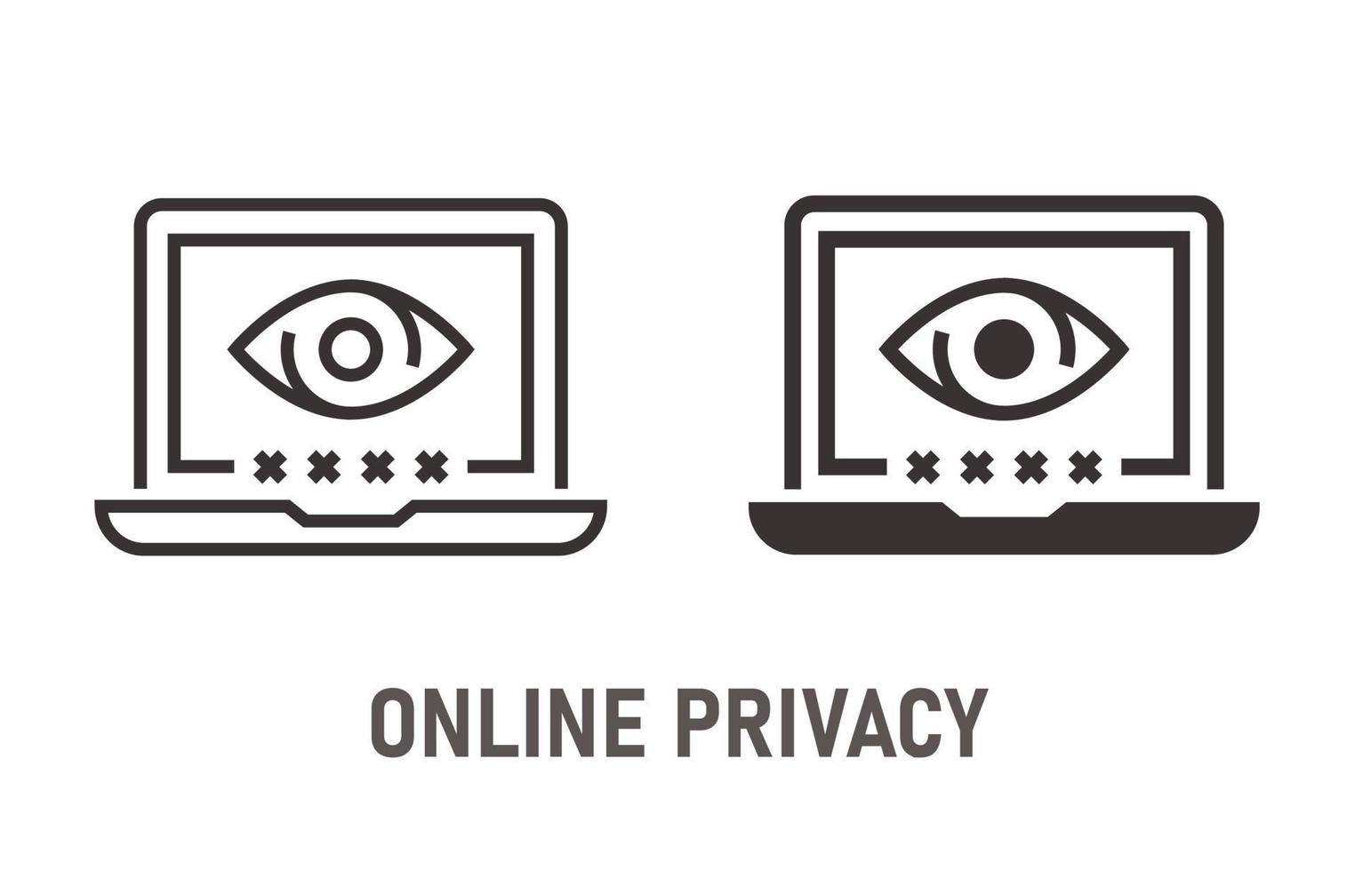 online privacy icoon Aan wit achtergrond. vector illustratie.