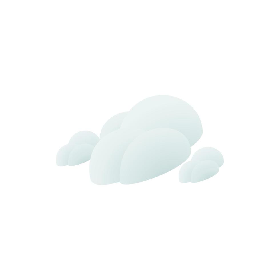 wolk icoon, isometrische 3d stijl vector