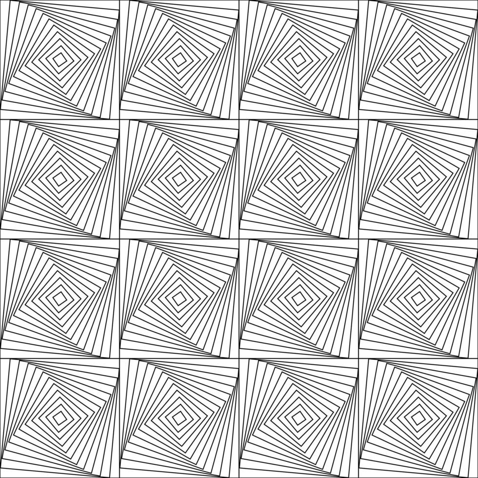 zwart lijn Aan wit naadloos meetkundig optisch patroon vector