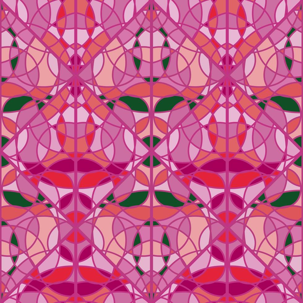 abstract mozaïek- van lijnen naadloos patroon. decoratief symmetrisch eindeloos ornament. vector