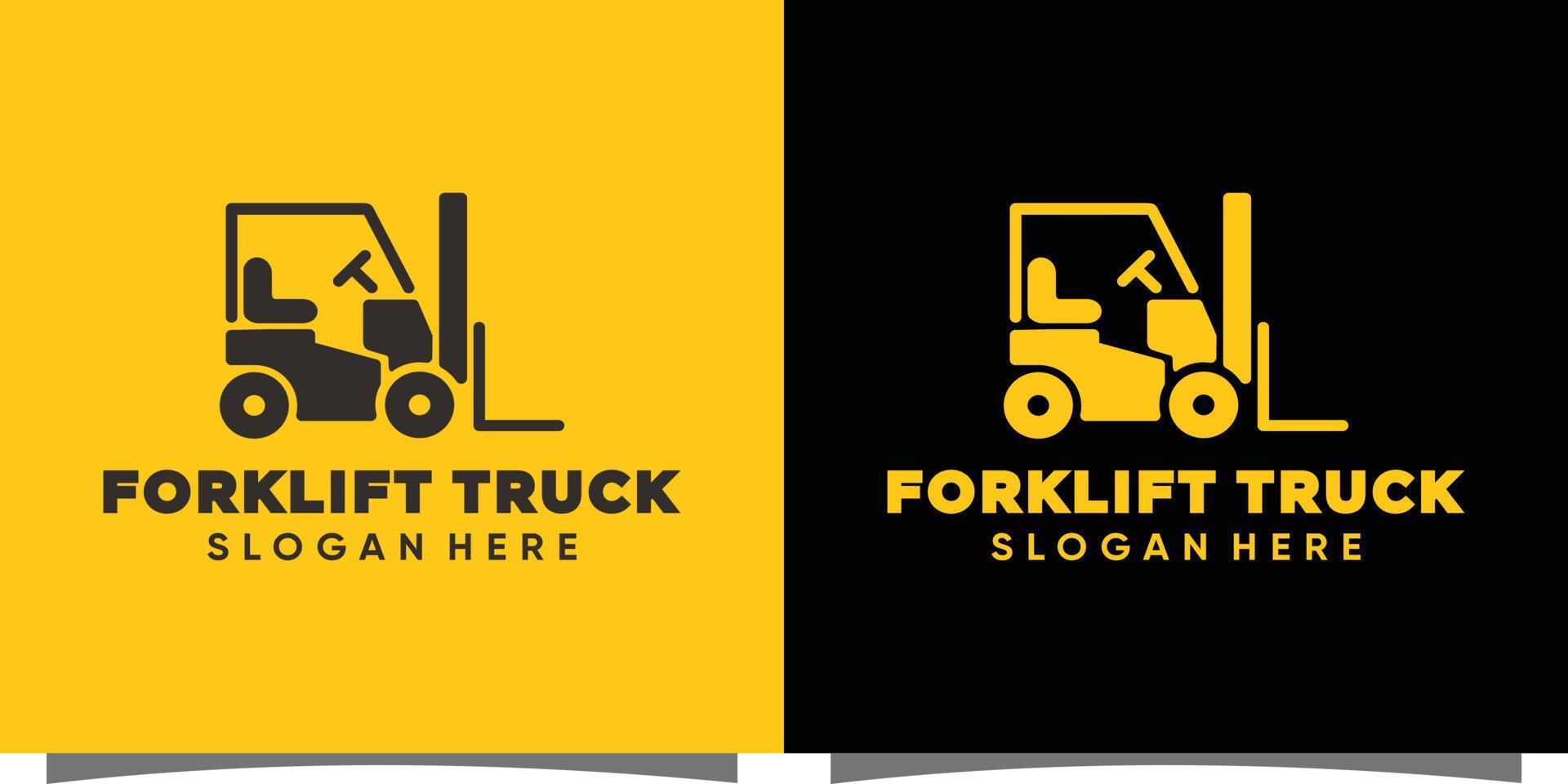 heftruck logo met creatief modern syle premie vector