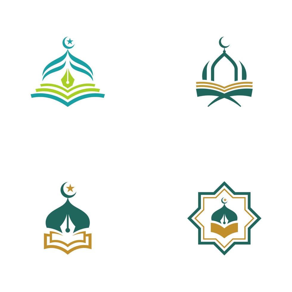 Islamitisch school- vector icoon ontwerp