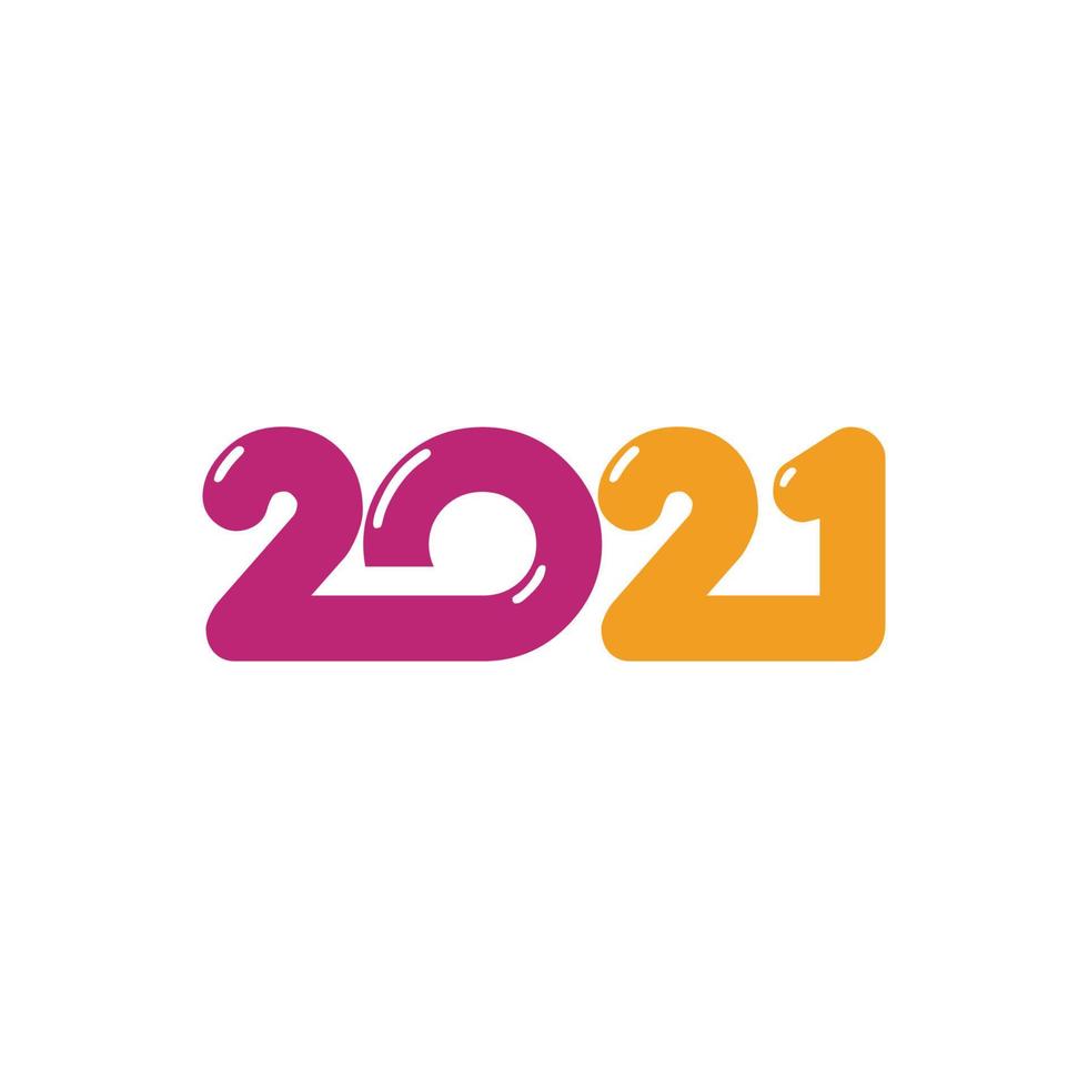 2021 nieuw jaar icoon vector illustratie