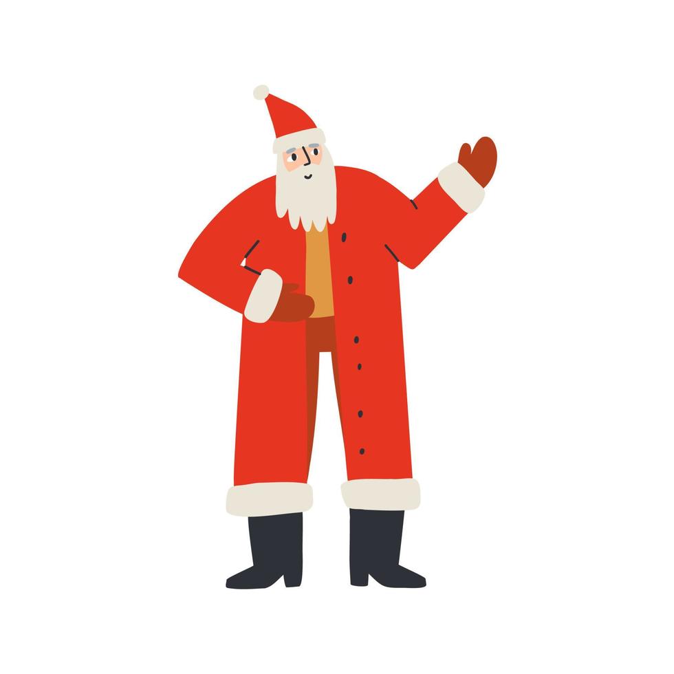 schattig Kerstmis de kerstman claus. hand- getrokken vector illustratie.