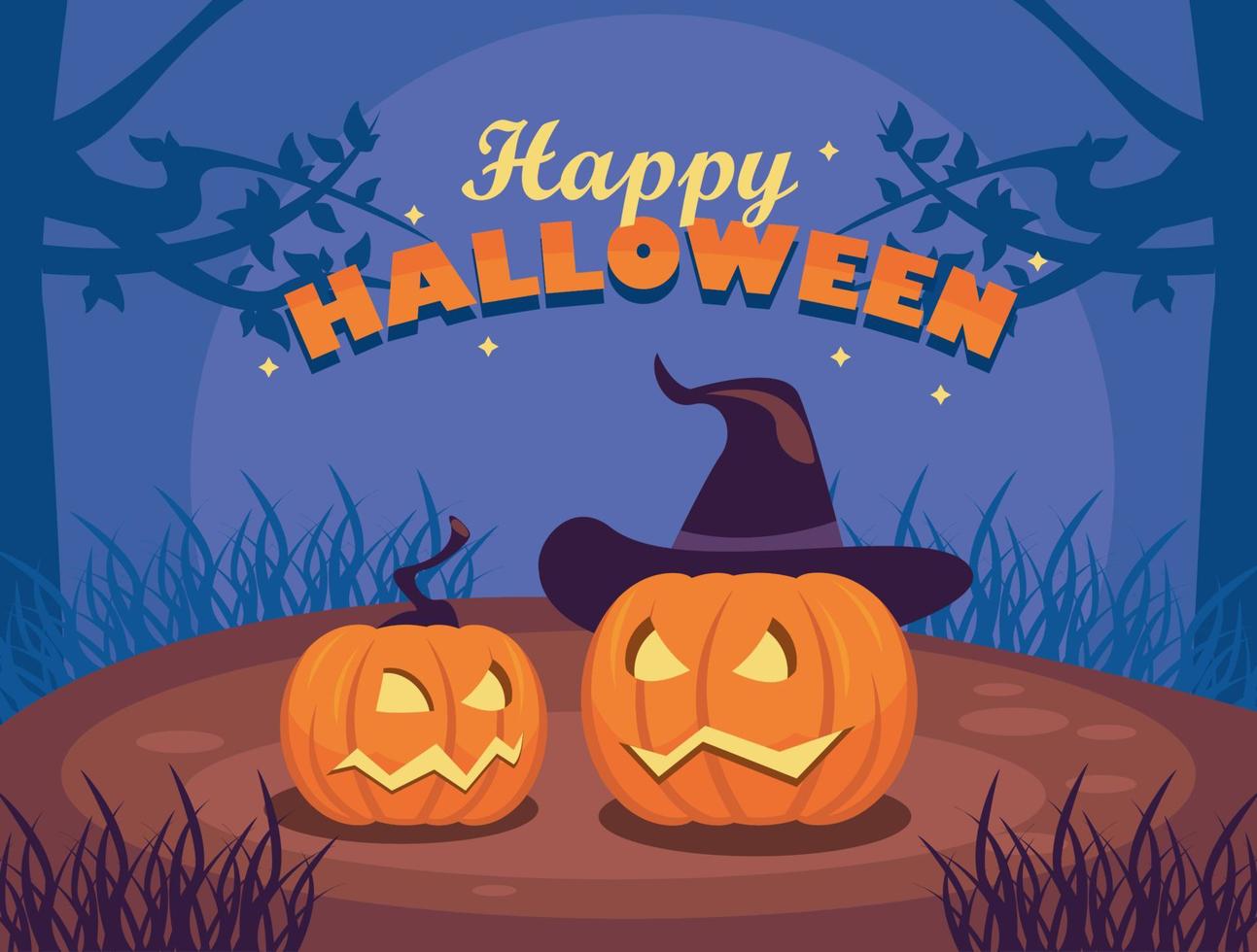 happy halloween belettering vector