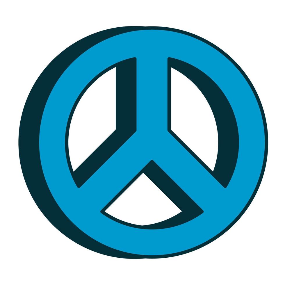 vrede symbool retro stijl vector