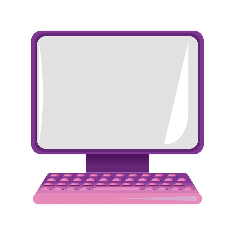 desktop computer technologie vector