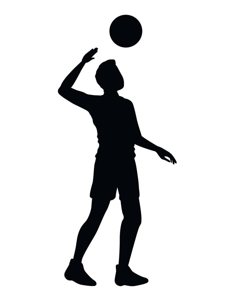volleybal speler portie silhouet vector