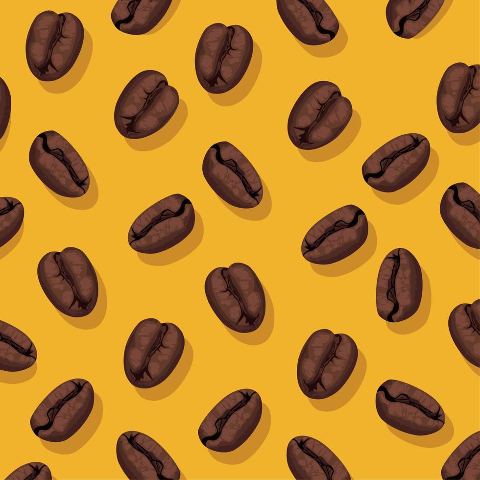 koffie zaden patroon vector
