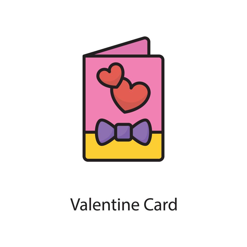 Valentijn kaart vector gevulde schets icoon ontwerp illustratie. liefde symbool Aan wit achtergrond eps 10 het dossier