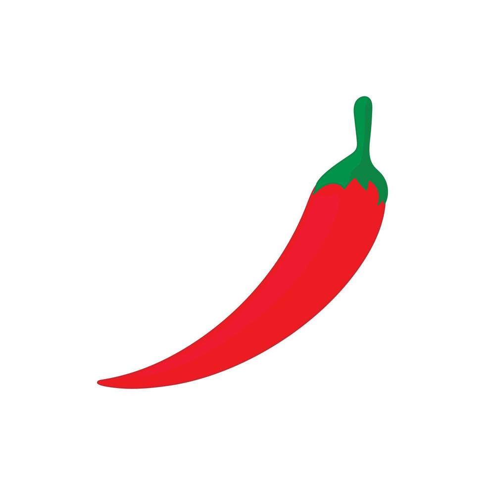 heet Chili peper icoon, tekenfilm stijl vector