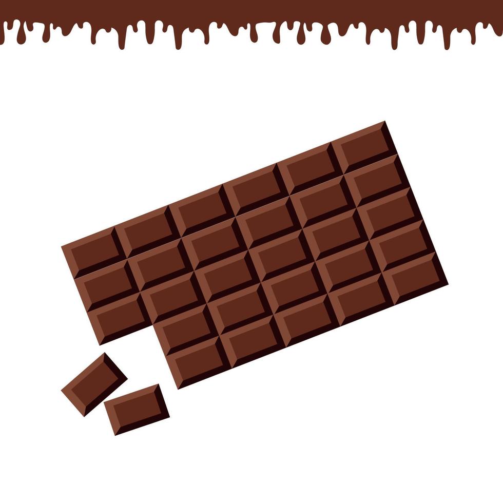 chocola bar. vector illustratie geïsoleerd Aan wit achtergrond.