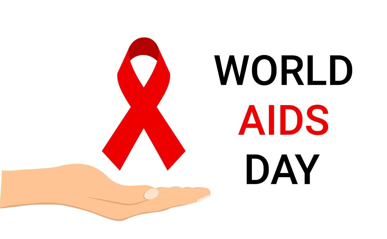 rood lint hiv, wereld AIDS dag symbool vector