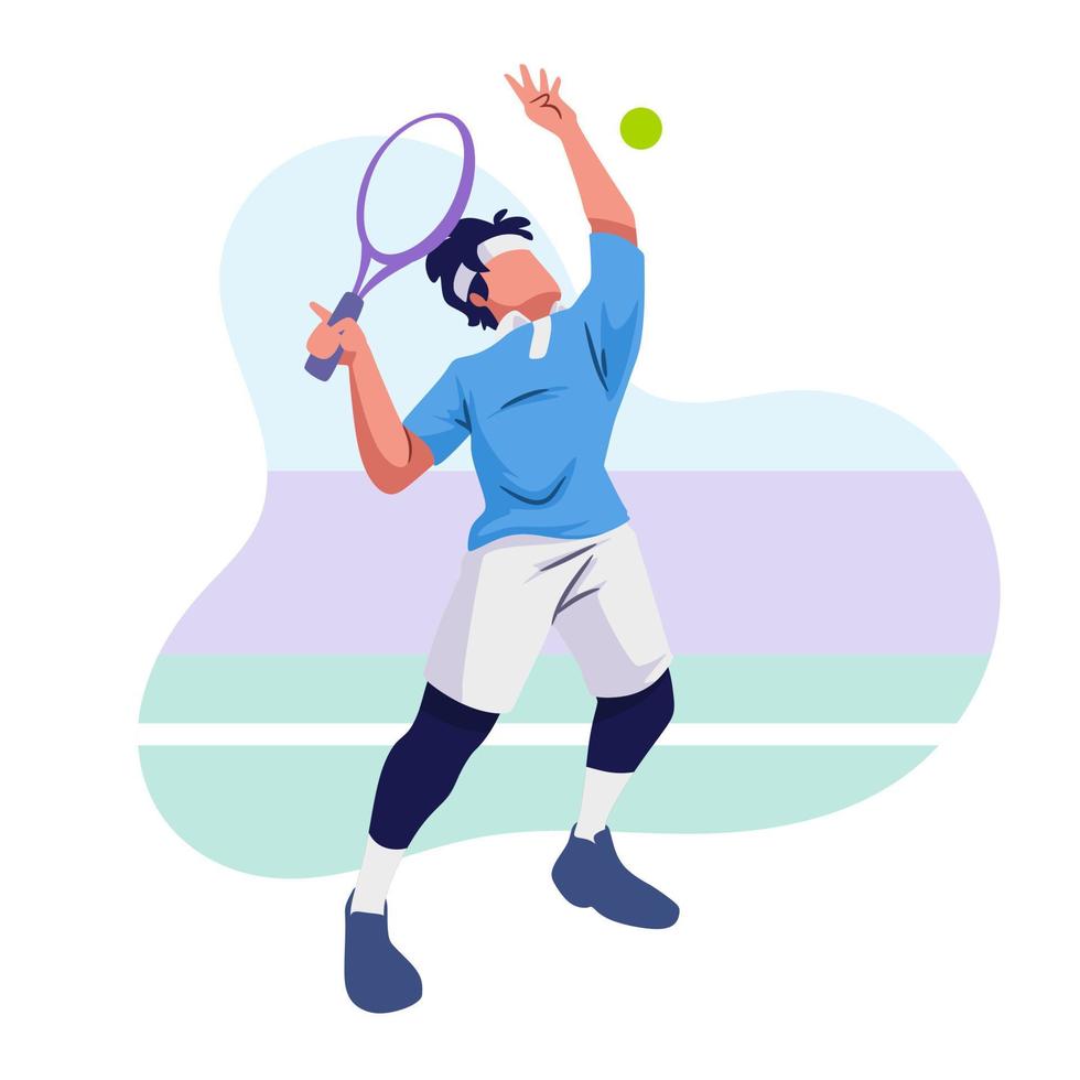 vector tekening illustratie van een tennis atleet