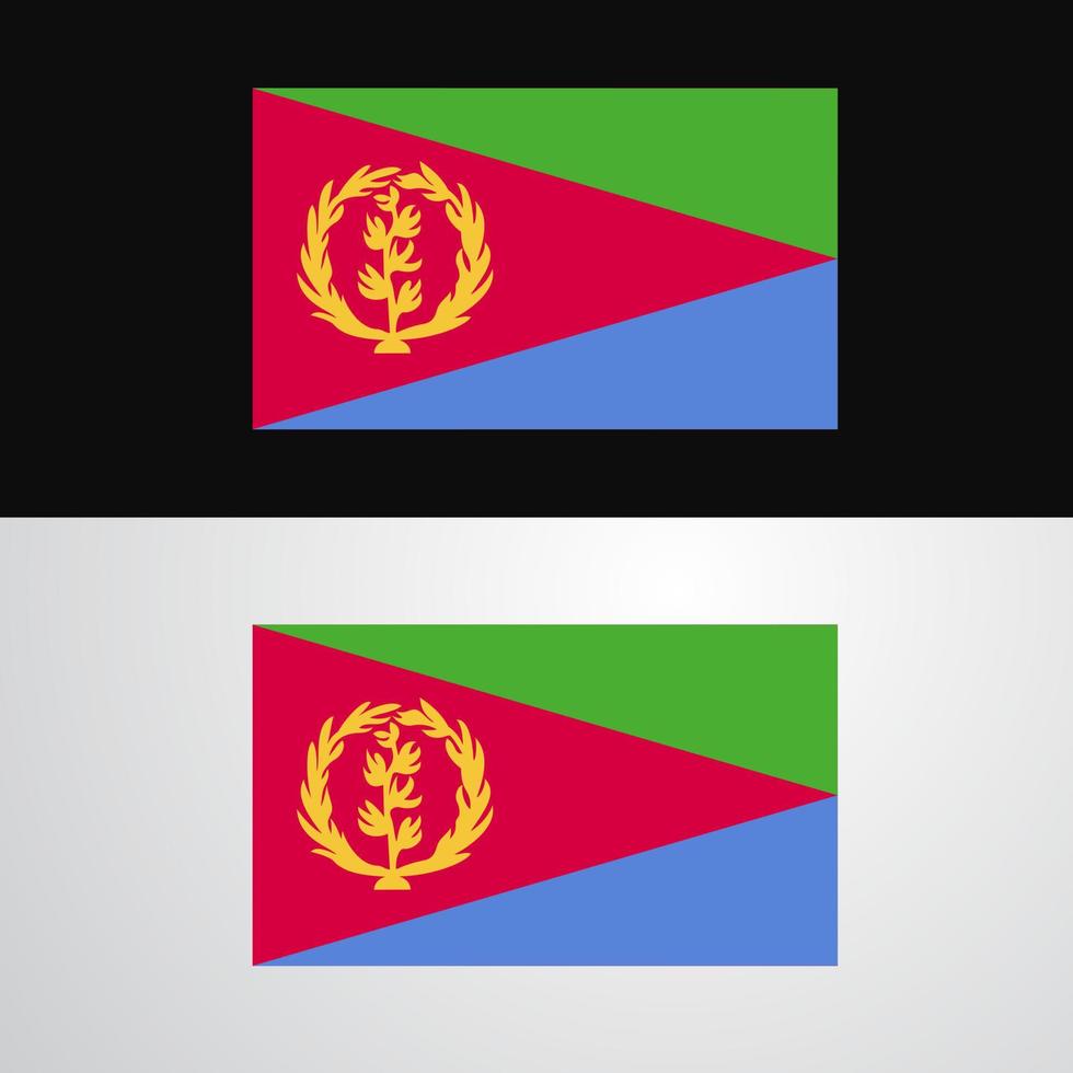 eritrea vlag banier ontwerp vector