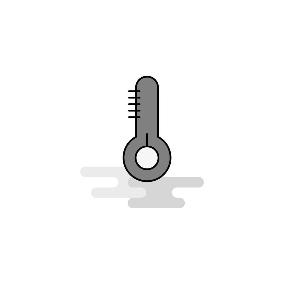 thermometer web icoon vlak lijn gevulde grijs icoon vector
