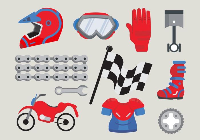 Motor Bike Trail Stuff Vector Pack