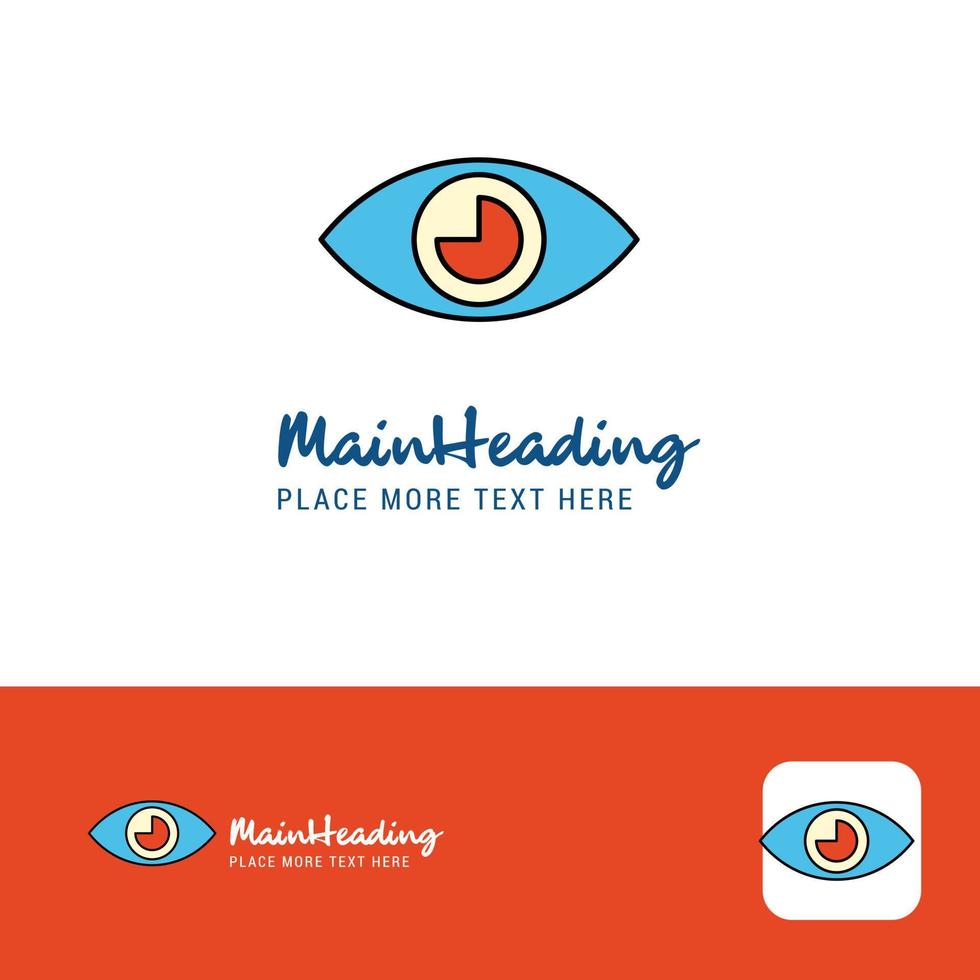 creatief oog logo ontwerp vlak kleur logo plaats voor slogan vector illustratie