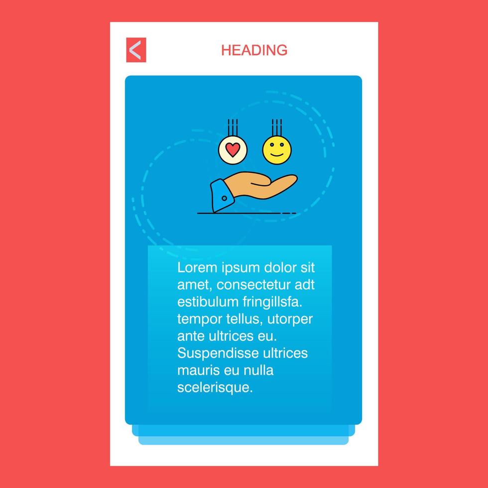 emoji in handen mobiel verticaal banier ontwerp ontwerp vector