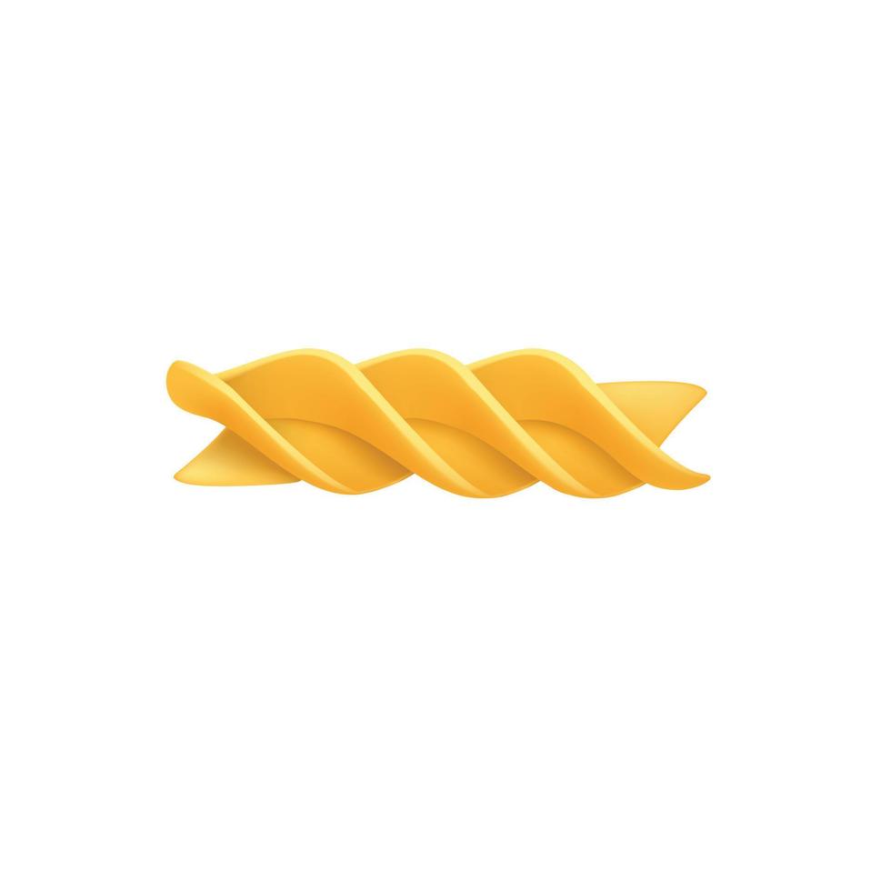 fusilli pasta icoon, realistisch stijl vector