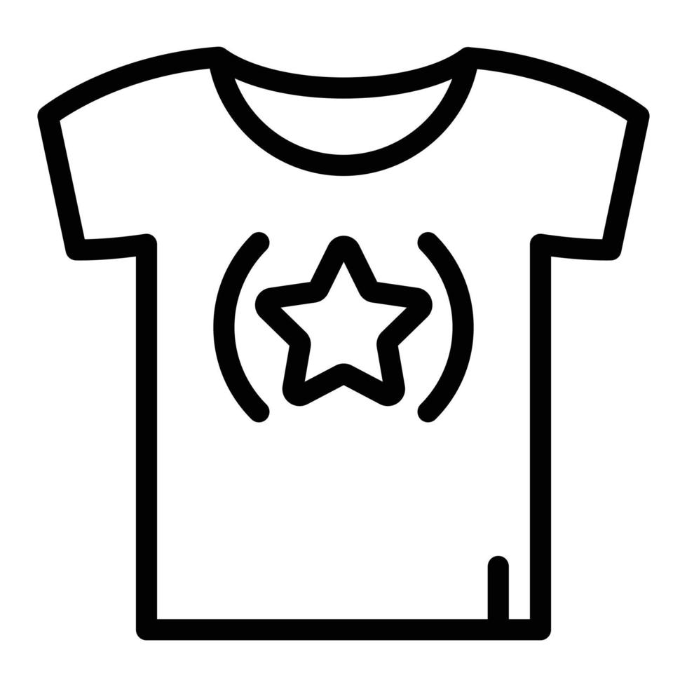 ster t-shirt icoon, schets stijl vector