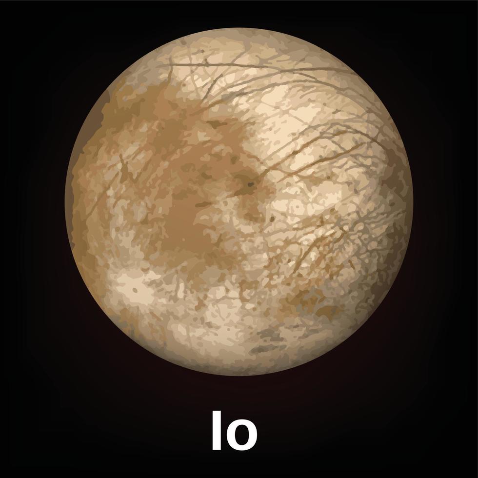 io planeet icoon, realistisch stijl vector