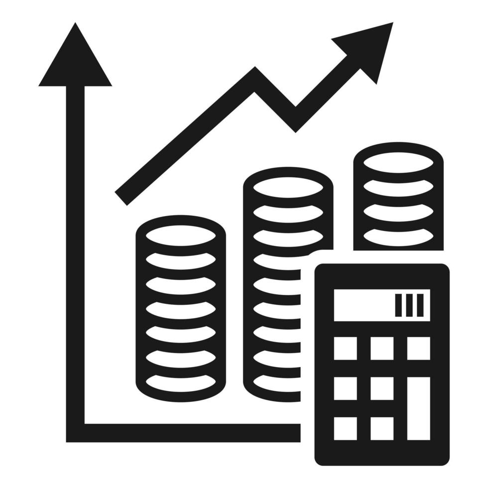 geld diagram icoon, gemakkelijk stijl vector