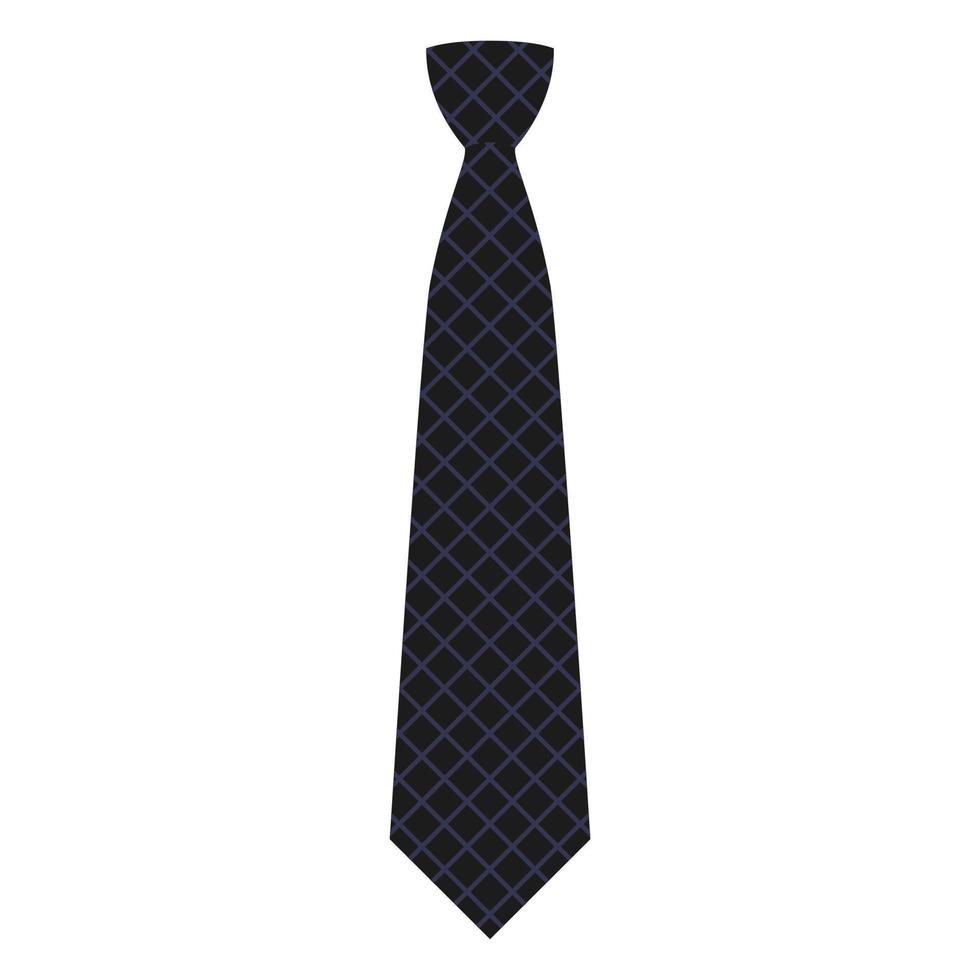 zwart stropdas icoon, vlak stijl vector