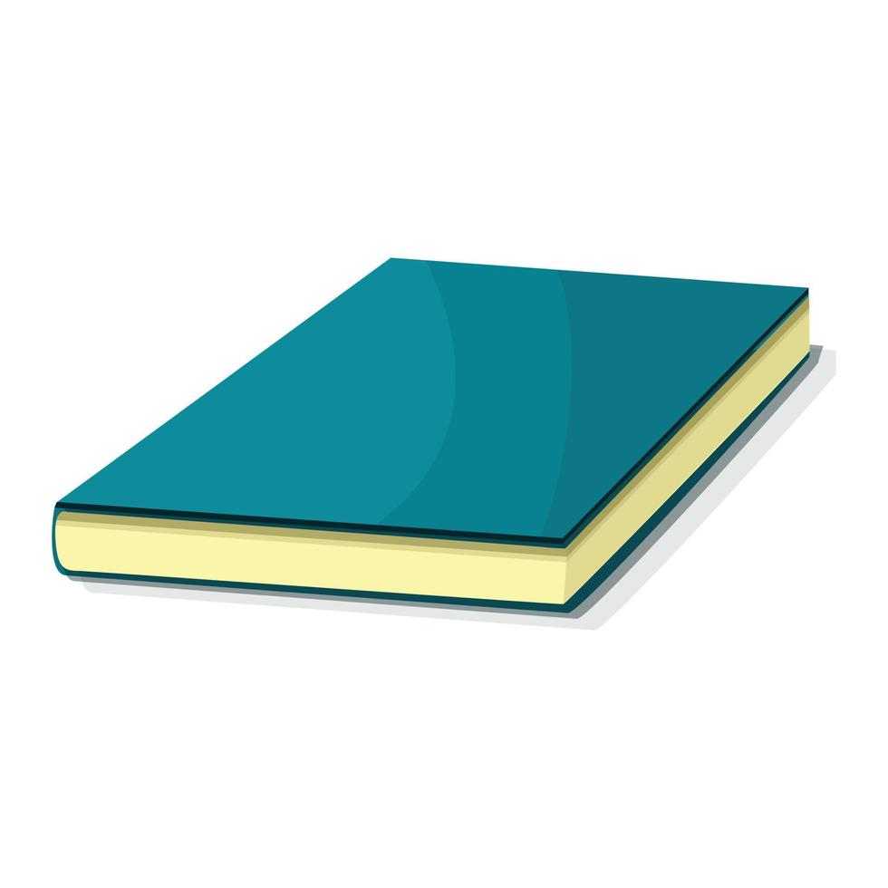 blauw boek icoon, tekenfilm stijl vector