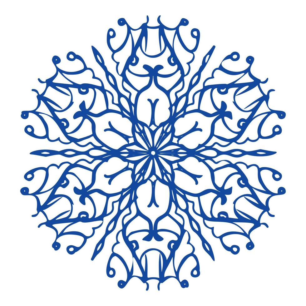 blauw sneeuwvlok icoon, gemakkelijk stijl vector