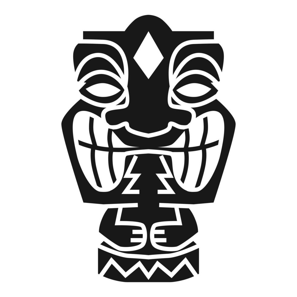 Tahiti afgod icoon, gemakkelijk stijl vector