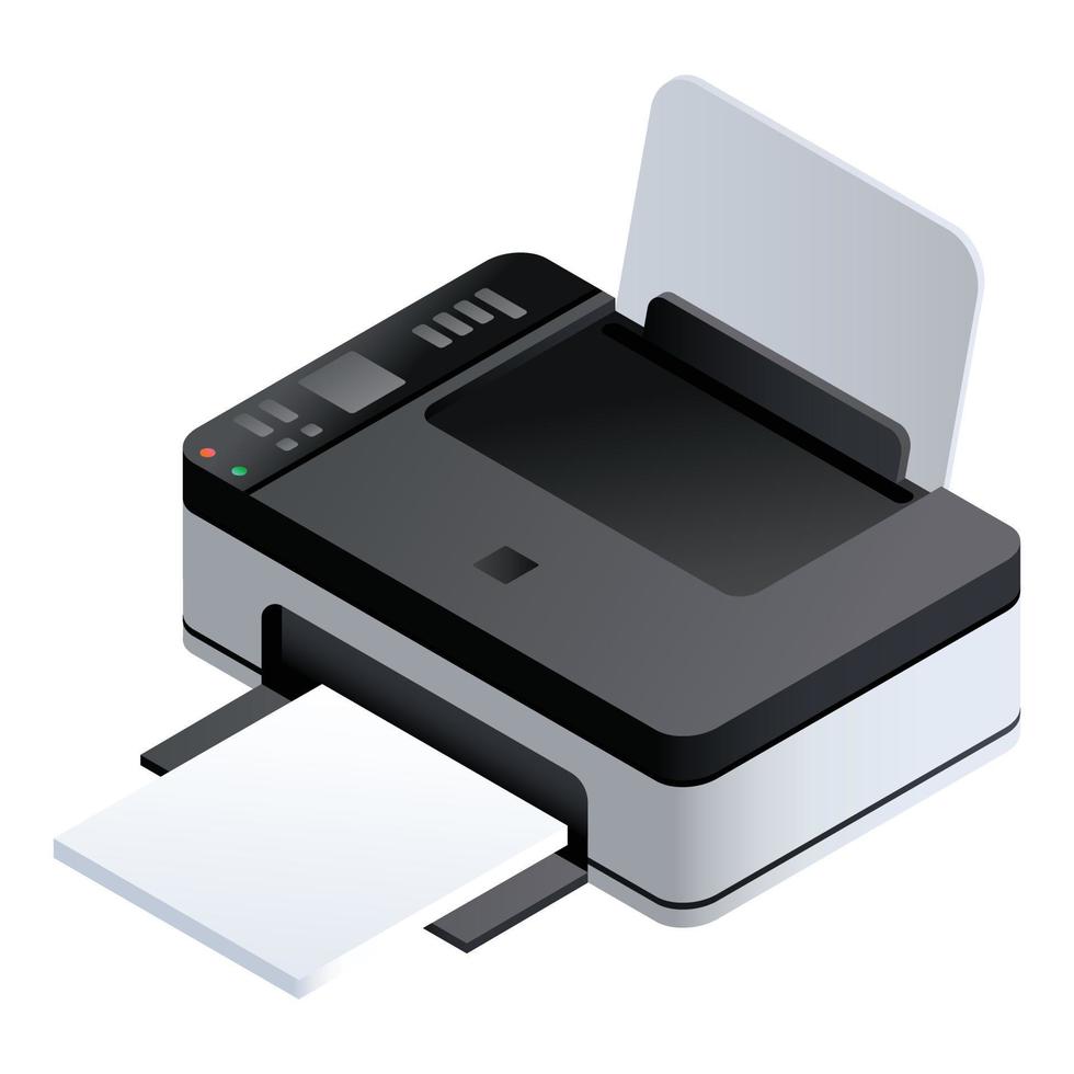 foto printer icoon, isometrische stijl vector