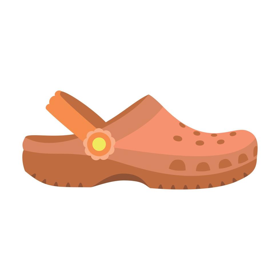 kind slippers icoon, vlak stijl vector