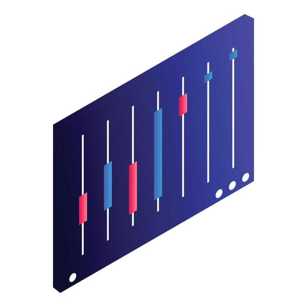 diagram tabel icoon, isometrische stijl vector