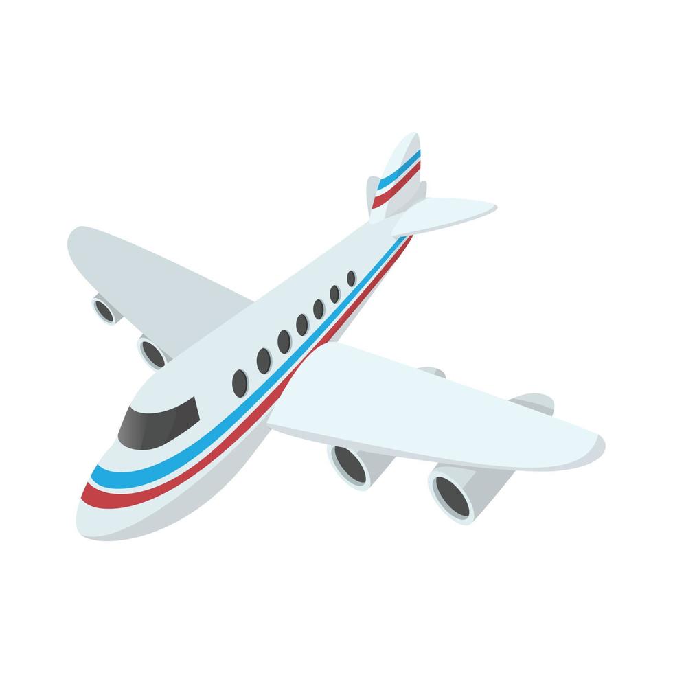 passagier vliegtuig tekenfilm icoon vector