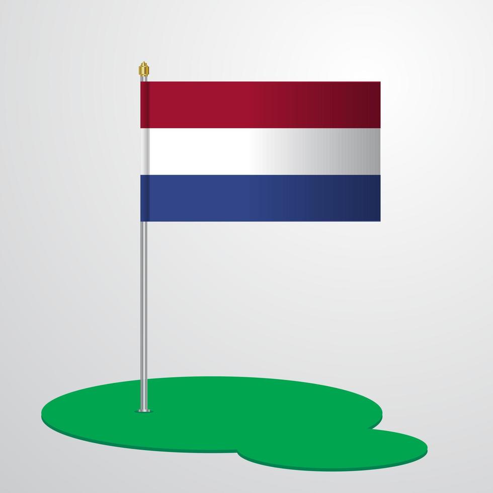 Nederland vlag pool vector