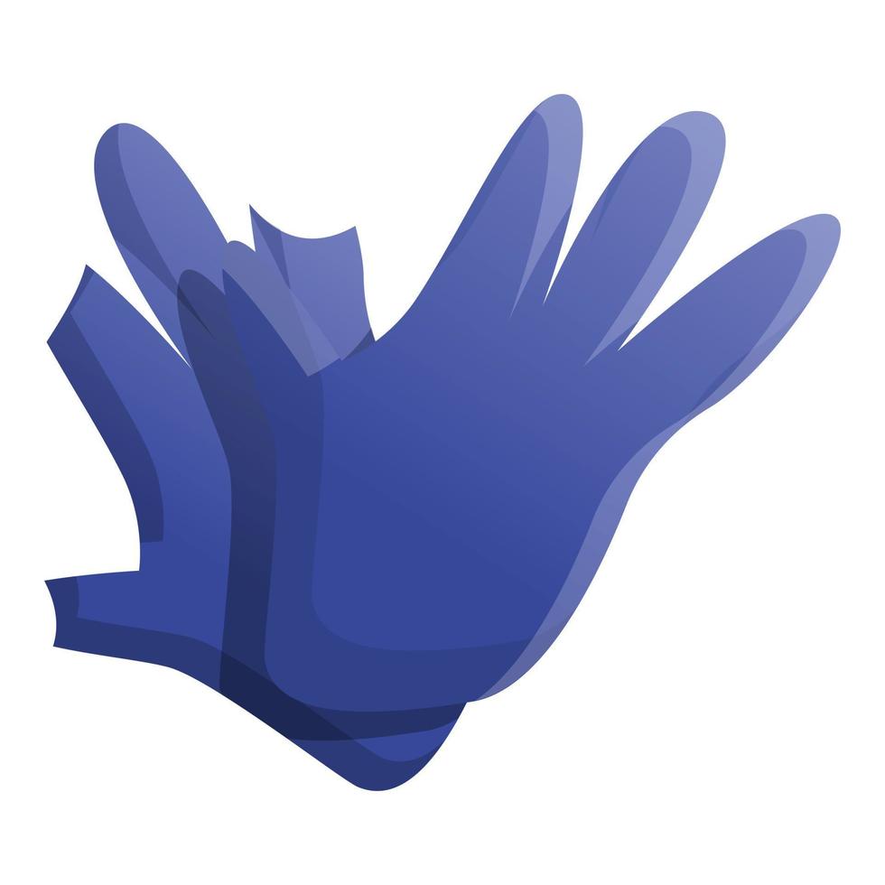 vuilnis rubber handschoenen icoon, tekenfilm stijl vector