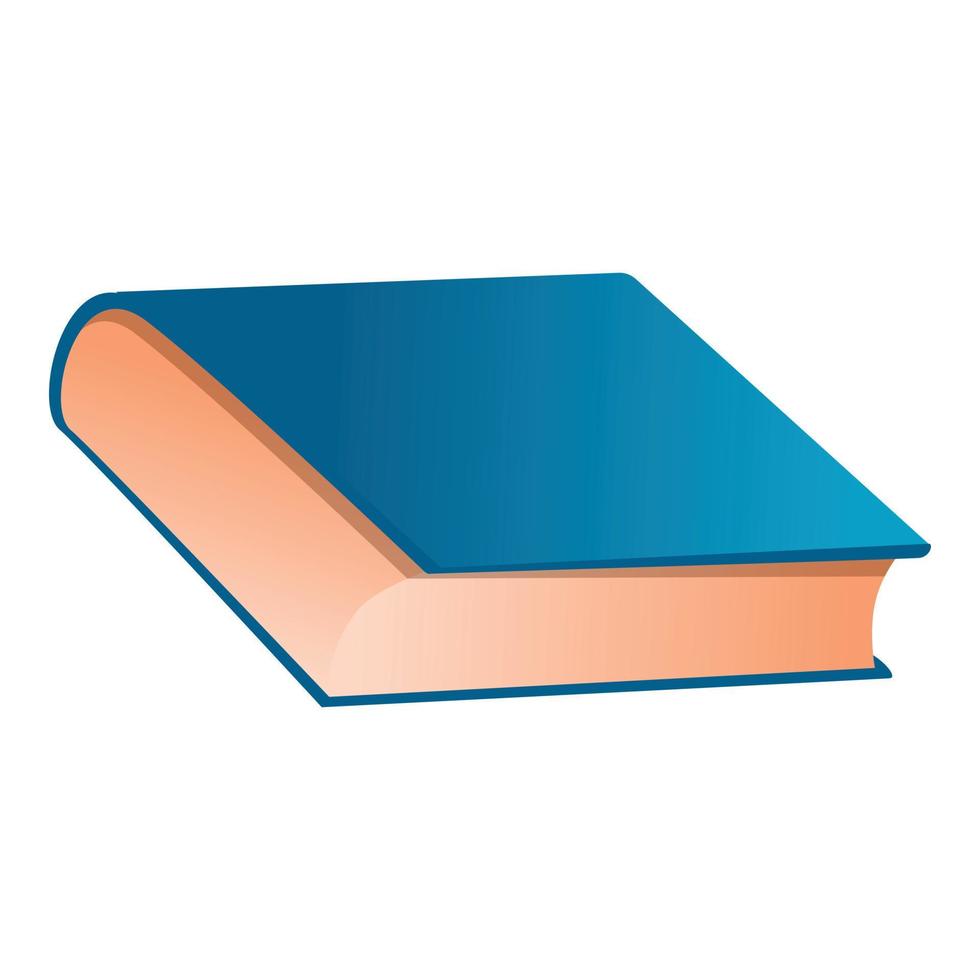 blauw boek icoon, tekenfilm stijl vector