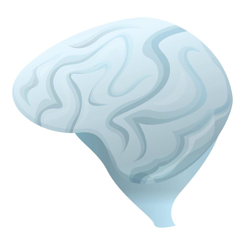 grijs hersenen icoon, tekenfilm stijl vector