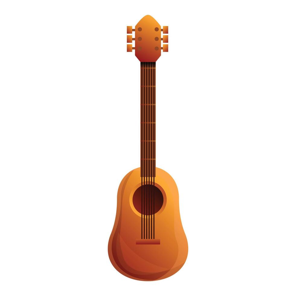 Mexicaans gitaar icoon, tekenfilm stijl vector